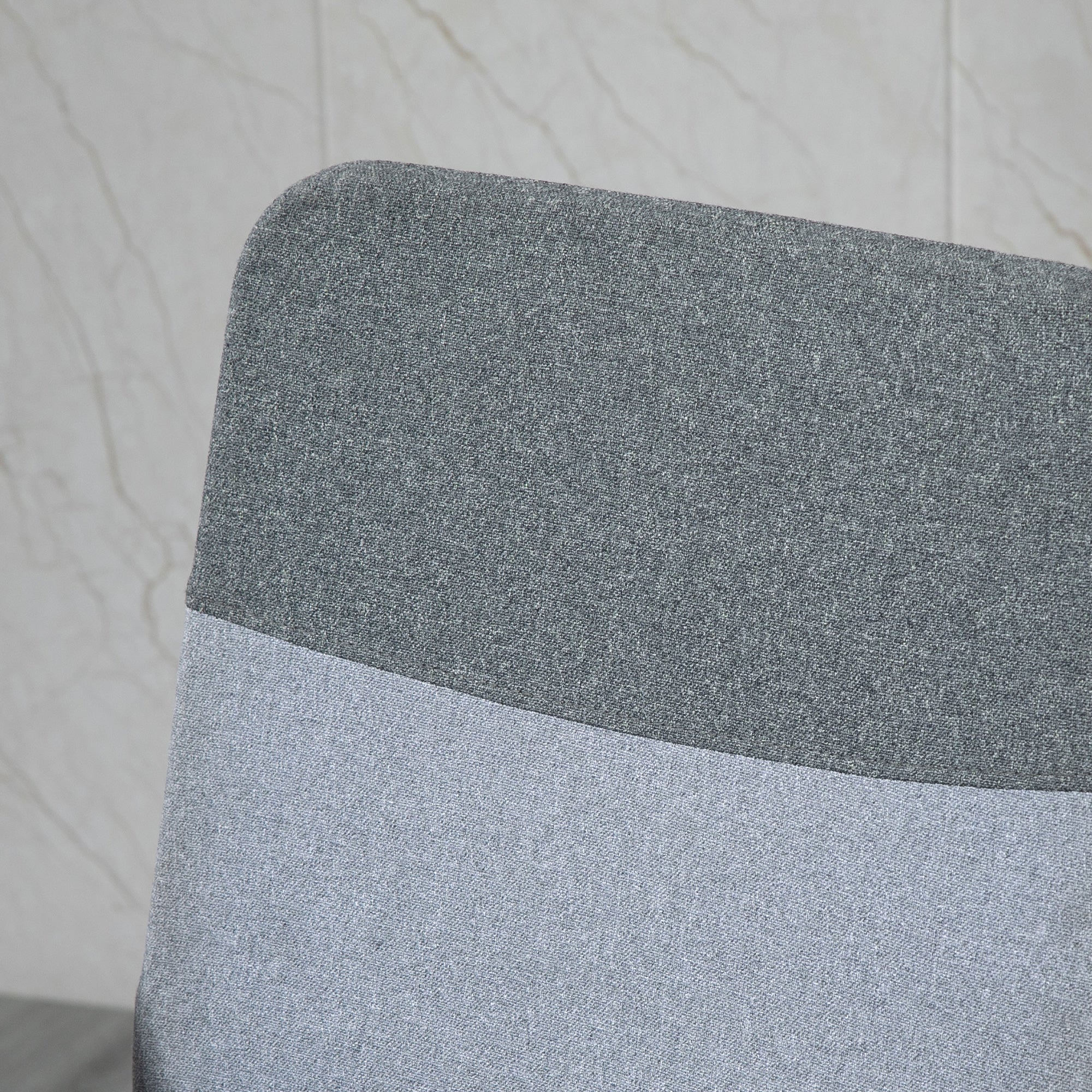 Vinsetto Office Chair Linen Fabric Swivel Computer Desk Chair Home Study Adjustable Chair with Wheels - Image 8