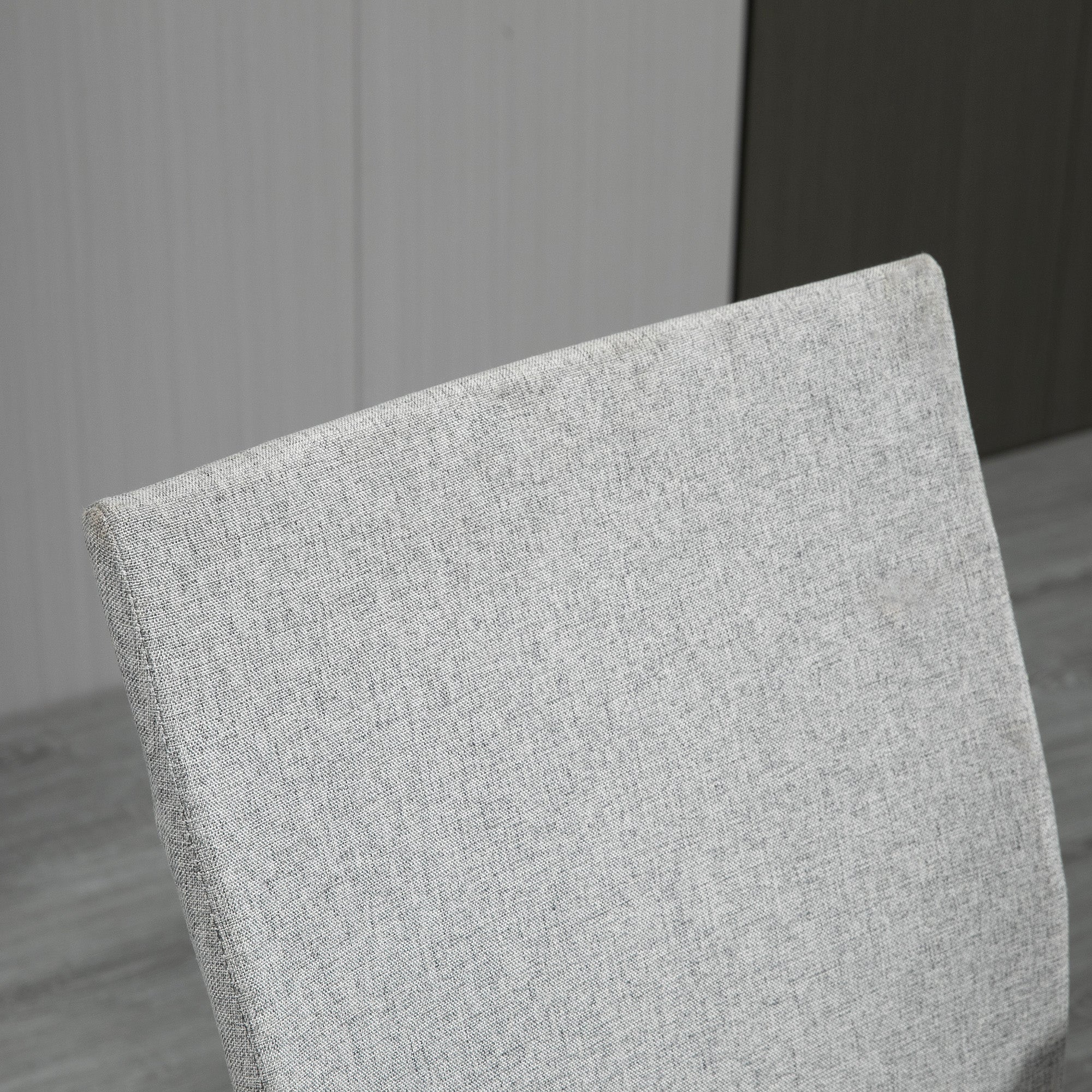 Vinsetto Office Chair Linen Swivel Computer Desk Chair Home Study Task Chair with Wheels - Image 8