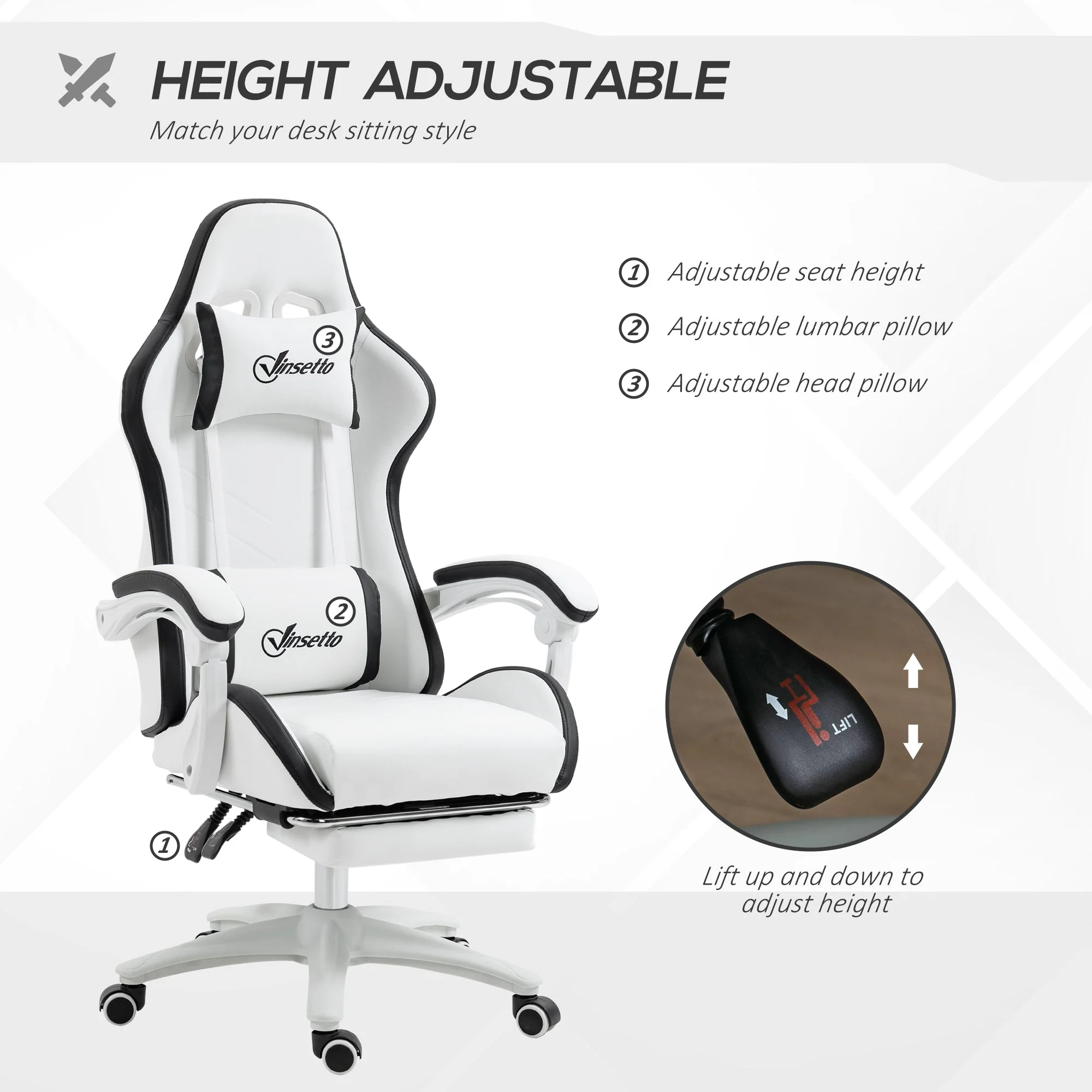 Vinsetto Racing Gaming Chair - Image 4