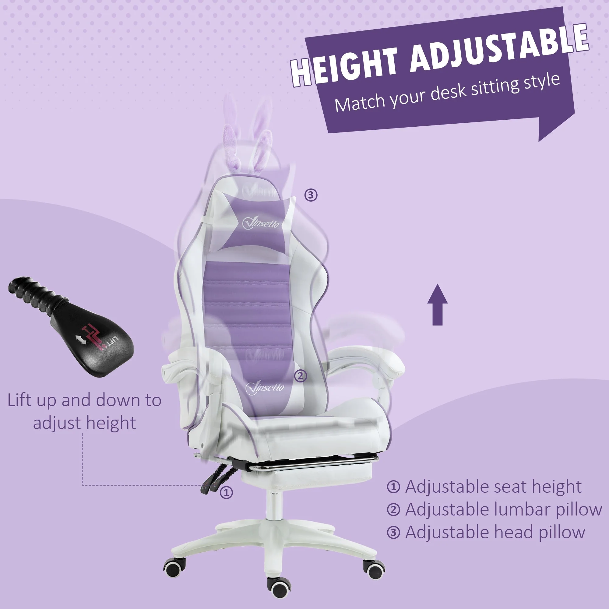 Vinsetto Racing Gaming Chair - Image 5