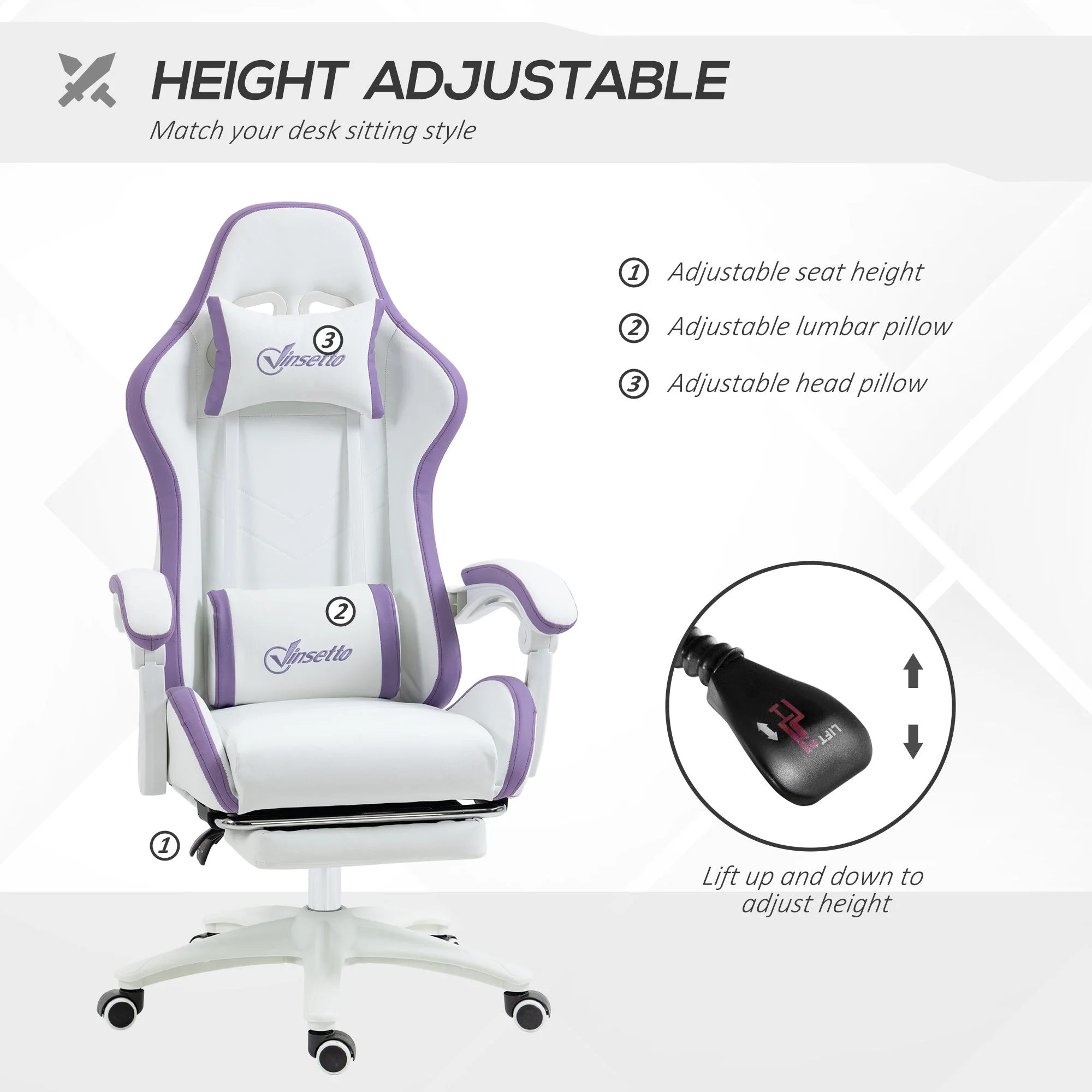 Vinsetto Racing Gaming Chair - Image 4