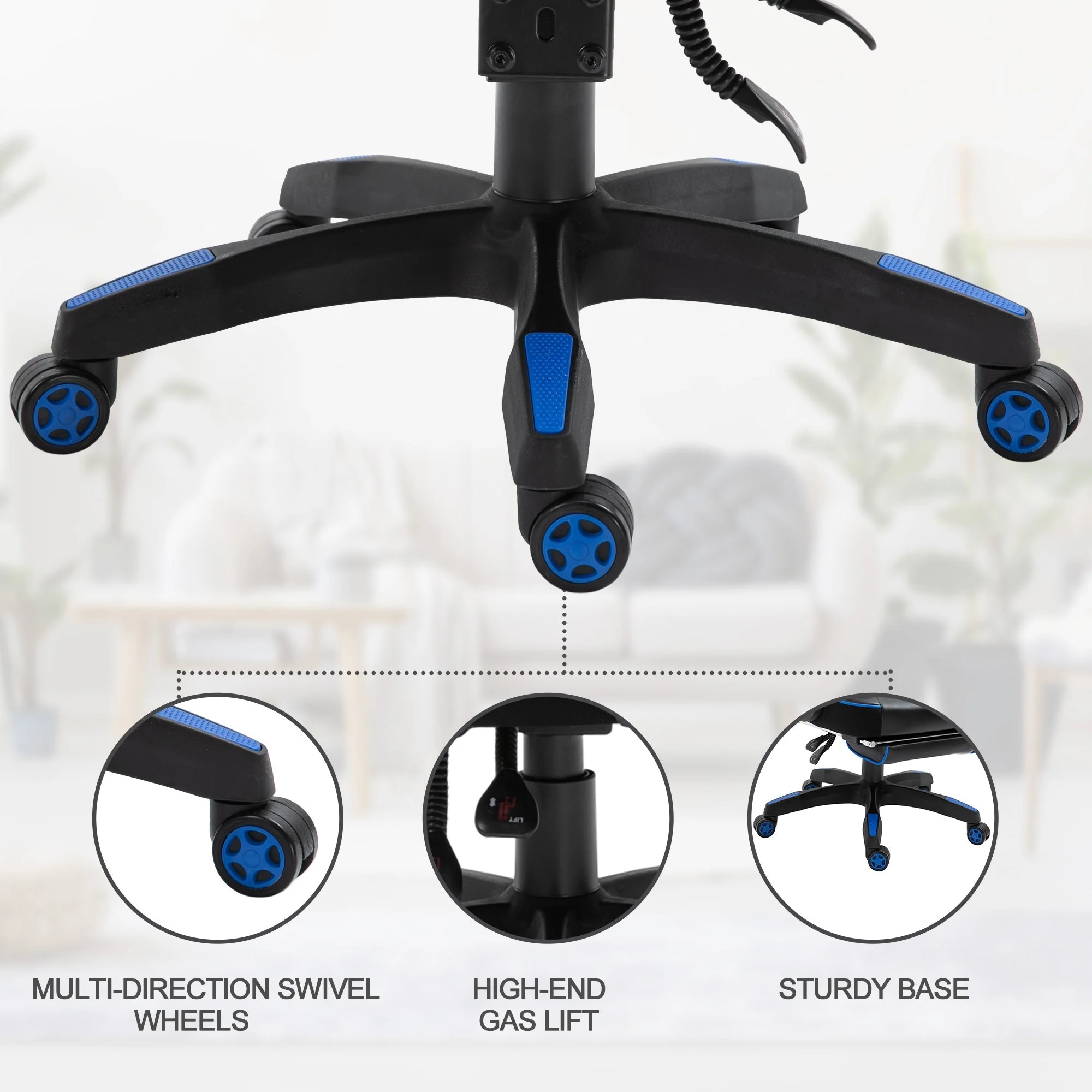Vinsetto Racing Gaming Chair with Footrest - Image 6