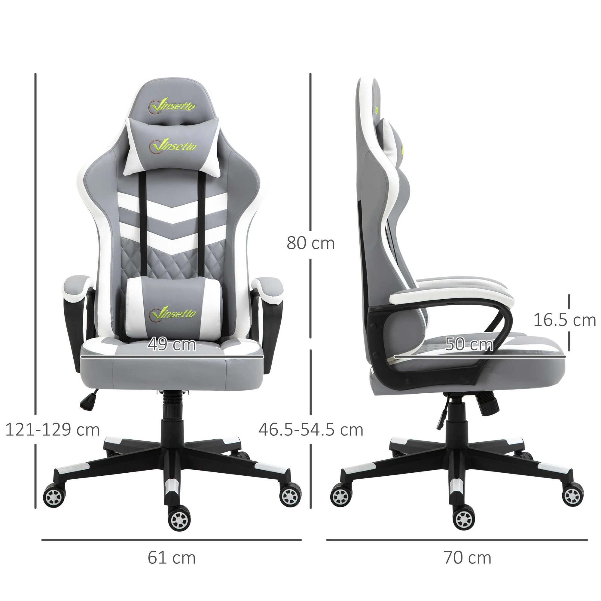 Vinsetto Racing Gaming Chair with Lumbar Support - Image 3