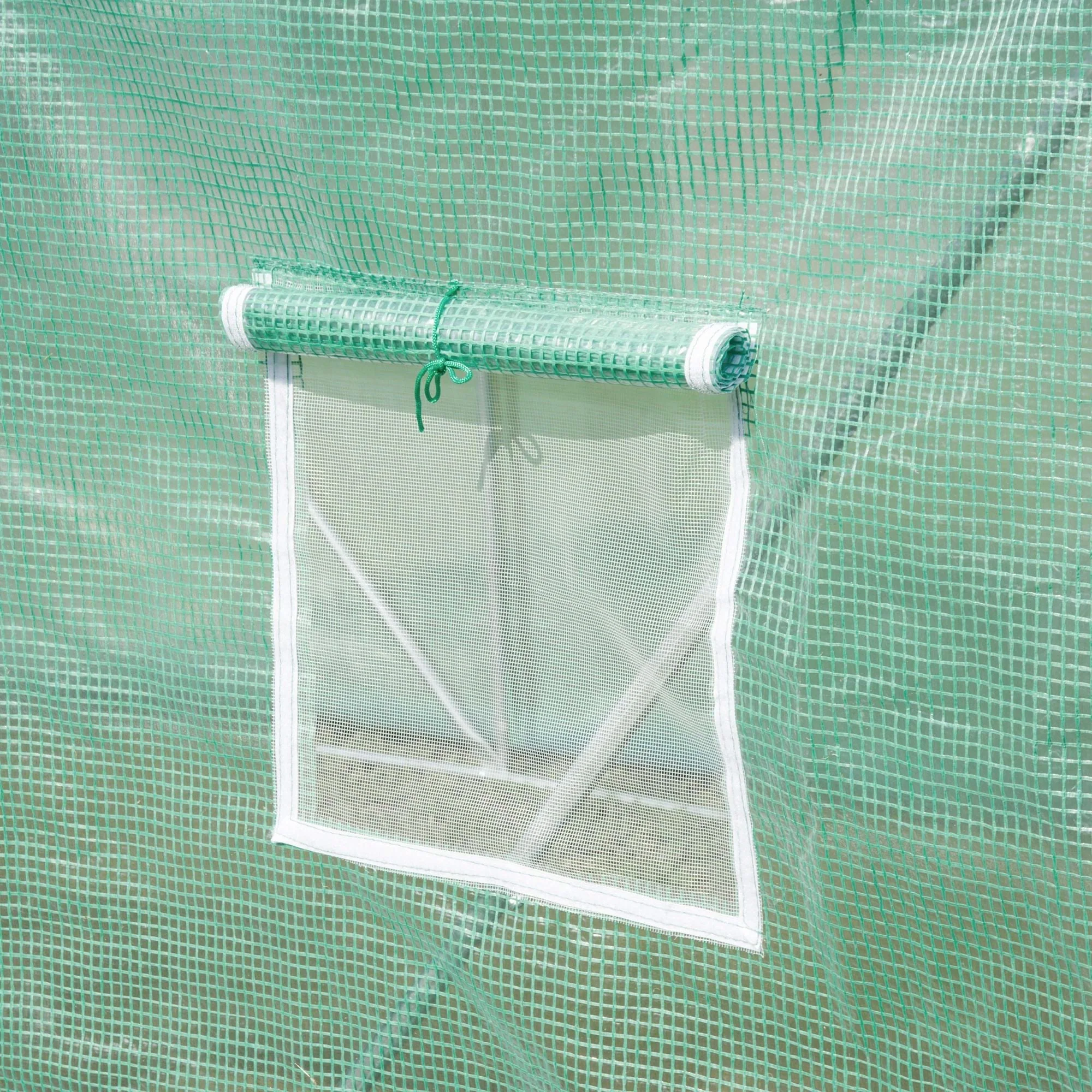 Walk in Polytunnel Garden Greenhouse Window Door Outdoor Plant Flower 6 x 3M - Image 9