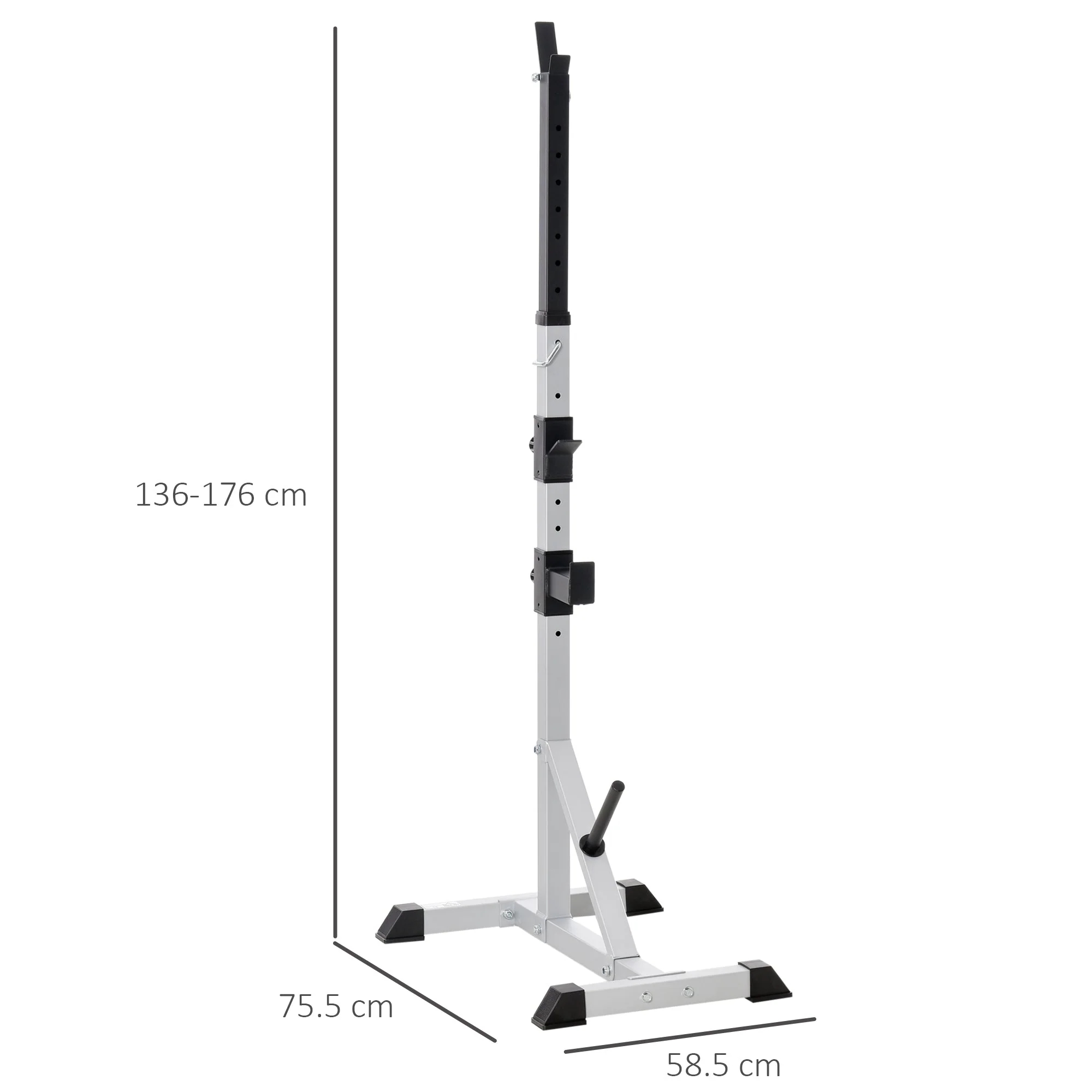 Weights Bar Barbell Rack Squat Stand Adjustable Portable Weight Lifting Suitable For Home Gym Training Work Out - Image 3