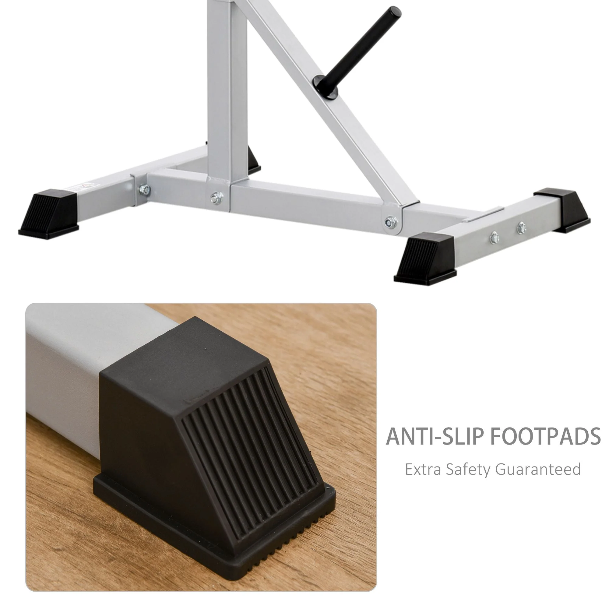 Weights Bar Barbell Rack Squat Stand Adjustable Portable Weight Lifting Suitable For Home Gym Training Work Out - Image 7