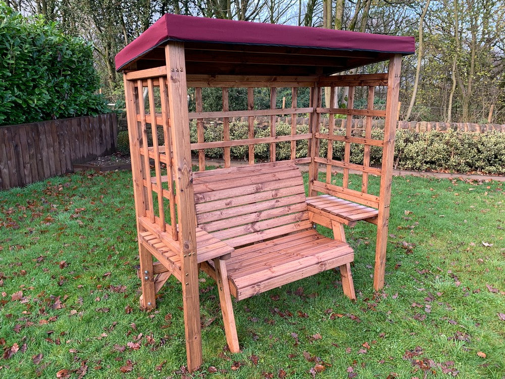 Wentworth Garden Arbour by Charles Taylor - 2 Seats Burgundy Cushions - Image 10