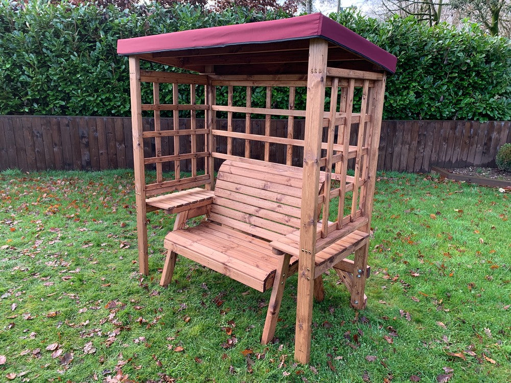 Wentworth Garden Arbour by Charles Taylor - 2 Seats Burgundy Cushions - Image 11