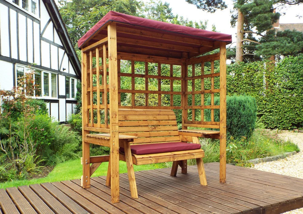 Wentworth Garden Arbour by Charles Taylor - 2 Seats Burgundy Cushions - Image 3