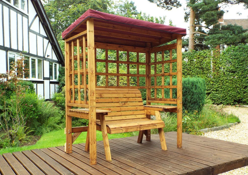 Wentworth Garden Arbour by Charles Taylor - 2 Seats Burgundy Cushions - Image 4