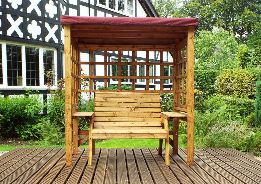 Wentworth Garden Arbour by Charles Taylor - 2 Seats Burgundy Cushions - Image 6