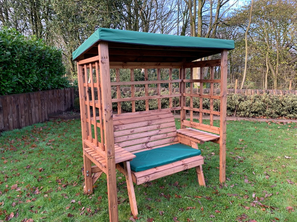 Wentworth Garden Arbour by Charles Taylor - 2 Seats Green Cushions - Image 10