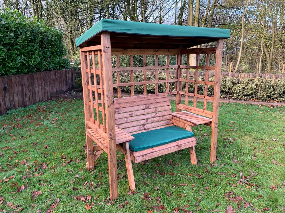 Wentworth Garden Arbour by Charles Taylor - 2 Seats Green Cushions - Image 11