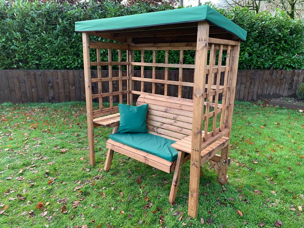 Wentworth Garden Arbour by Charles Taylor - 2 Seats Green Cushions - Image 15