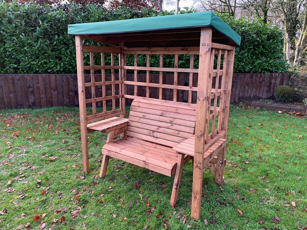 Wentworth Garden Arbour by Charles Taylor - 2 Seats Green Cushions - Image 16