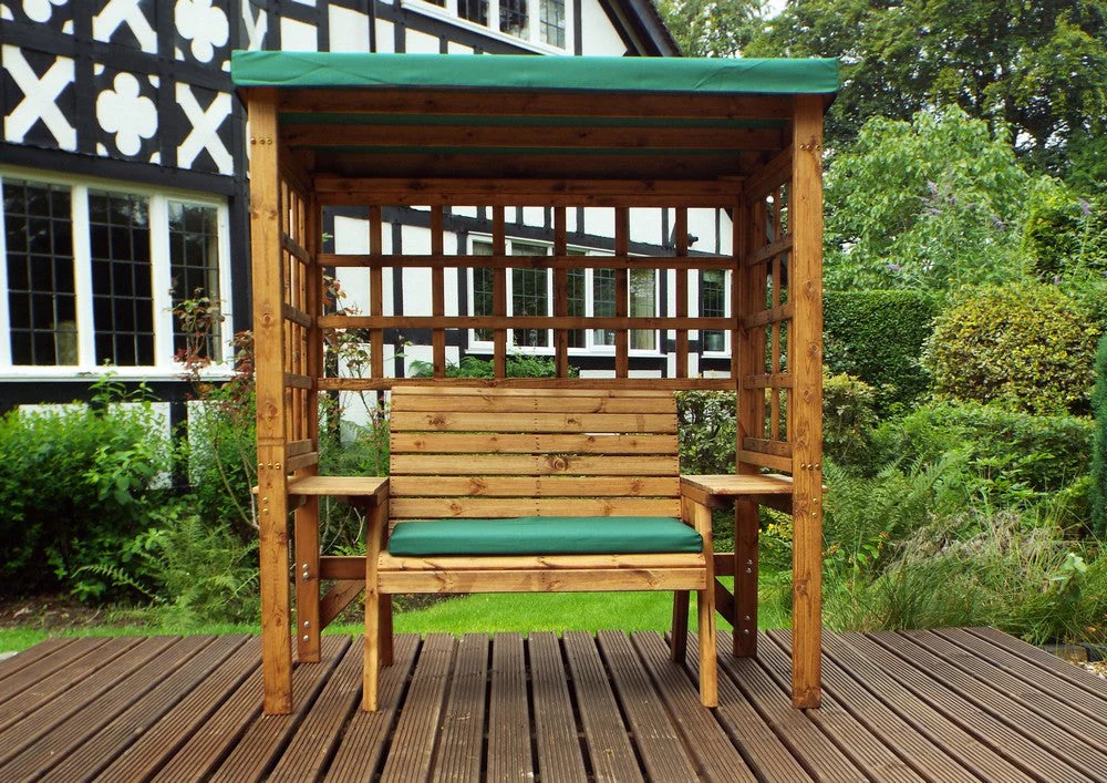 Wentworth Garden Arbour by Charles Taylor - 2 Seats Green Cushions - Image 2