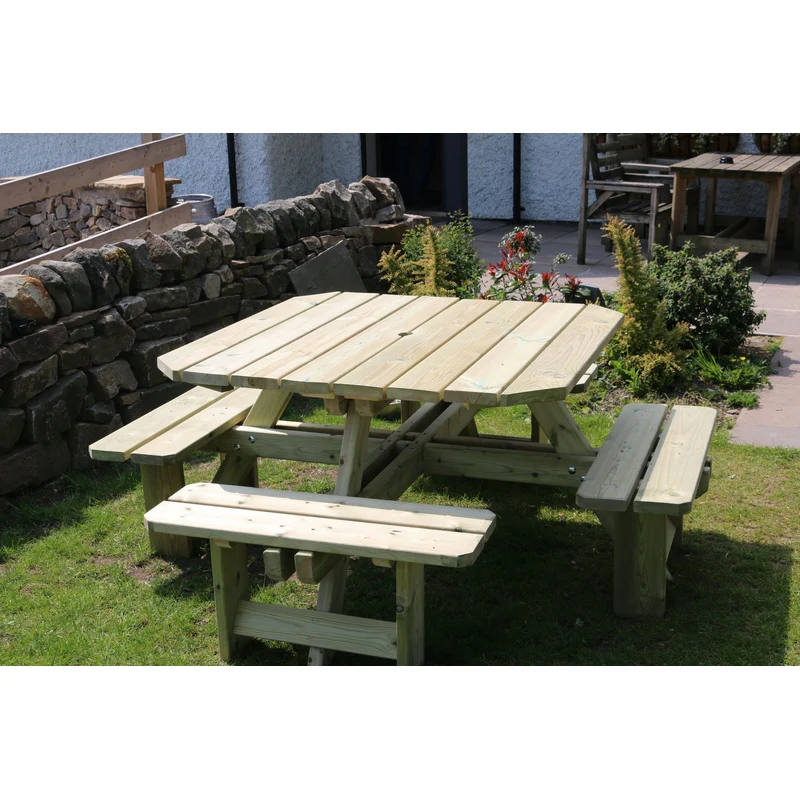 Westwood Garden Picnic Table by Croft - 8 Seats - Image 3