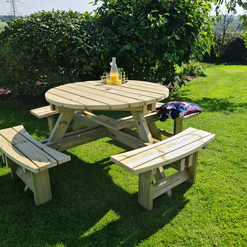 Westwood Garden Picnic Table by Croft - 8 Seats - Image 10