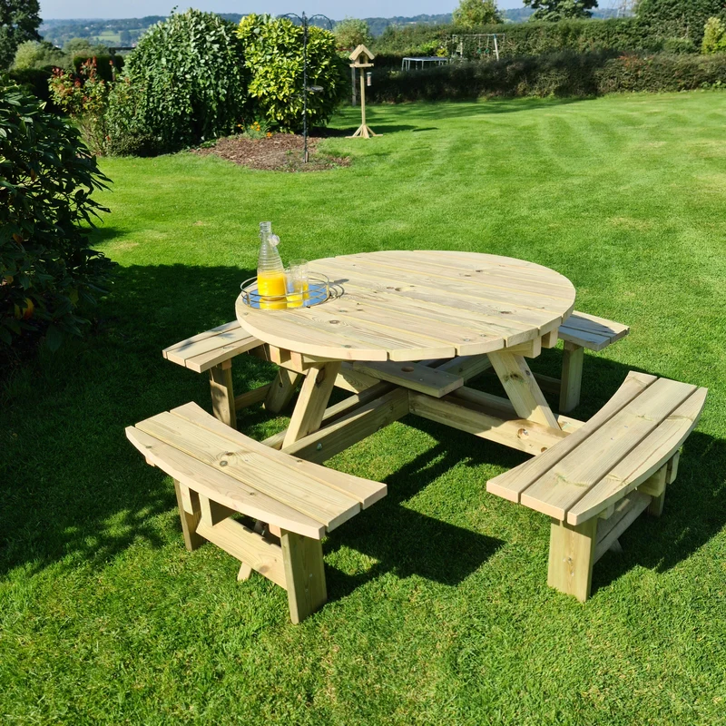 Westwood Garden Picnic Table by Croft - 8 Seats - Image 2