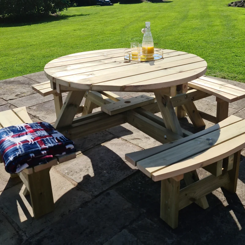 Westwood Garden Picnic Table by Croft - 8 Seats - Image 3