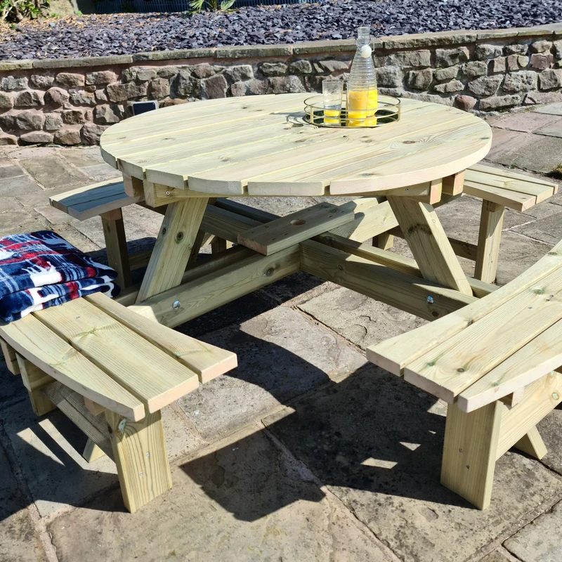 Westwood Garden Picnic Table by Croft - 8 Seats - Image 6