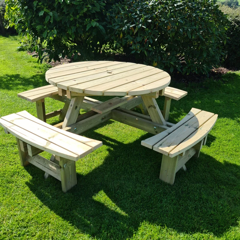 Westwood Garden Picnic Table by Croft - 8 Seats - Image 8
