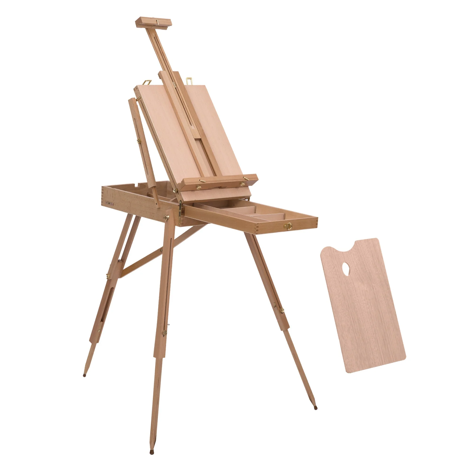 Wooden Art Easel Tripod Sketch Artist Painters Craft Portable Folding Drawing Board Lightweight - Natural Wood - Image 2