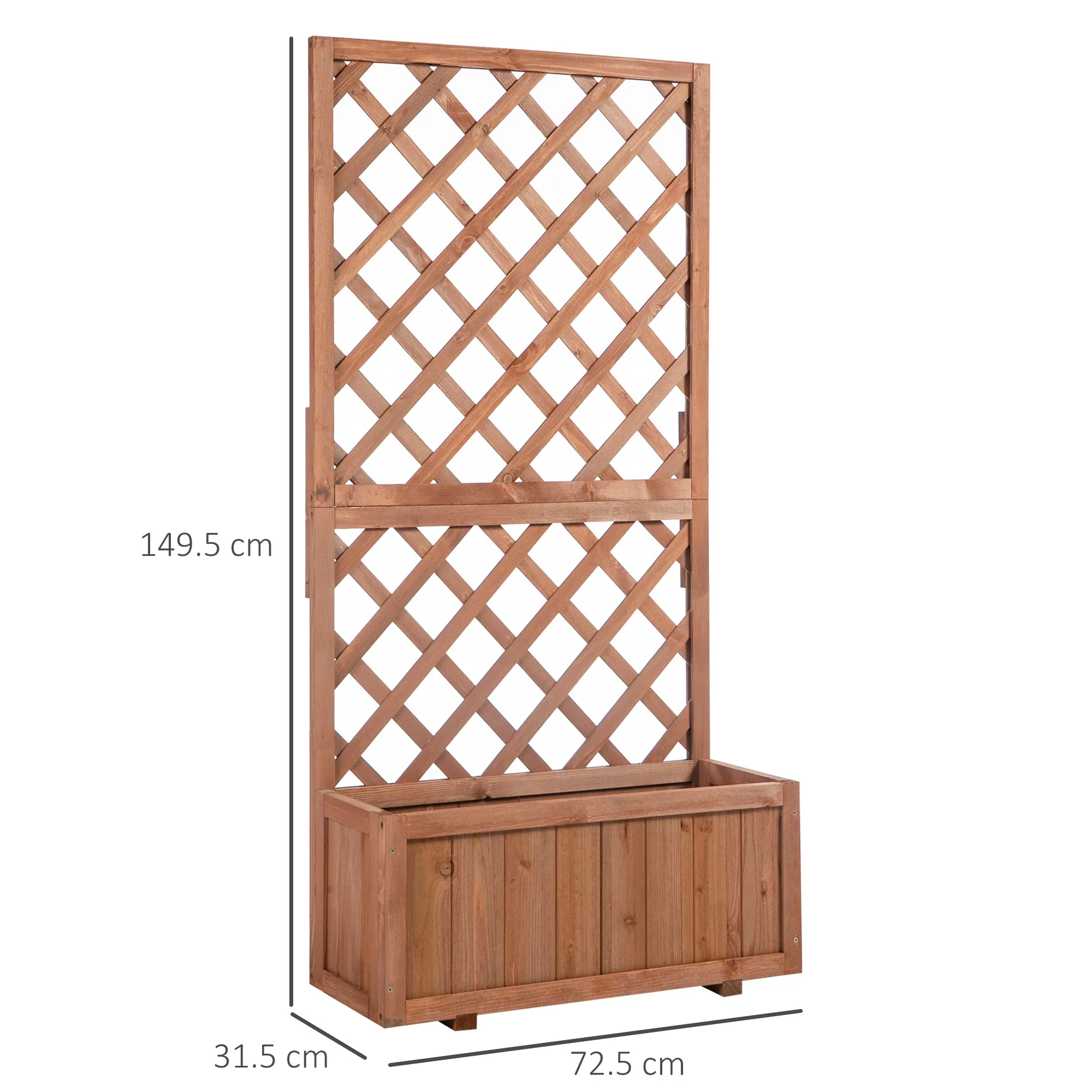 Wooden Gardening Display Flower Planter Stand Trellis Shelf - Image 3