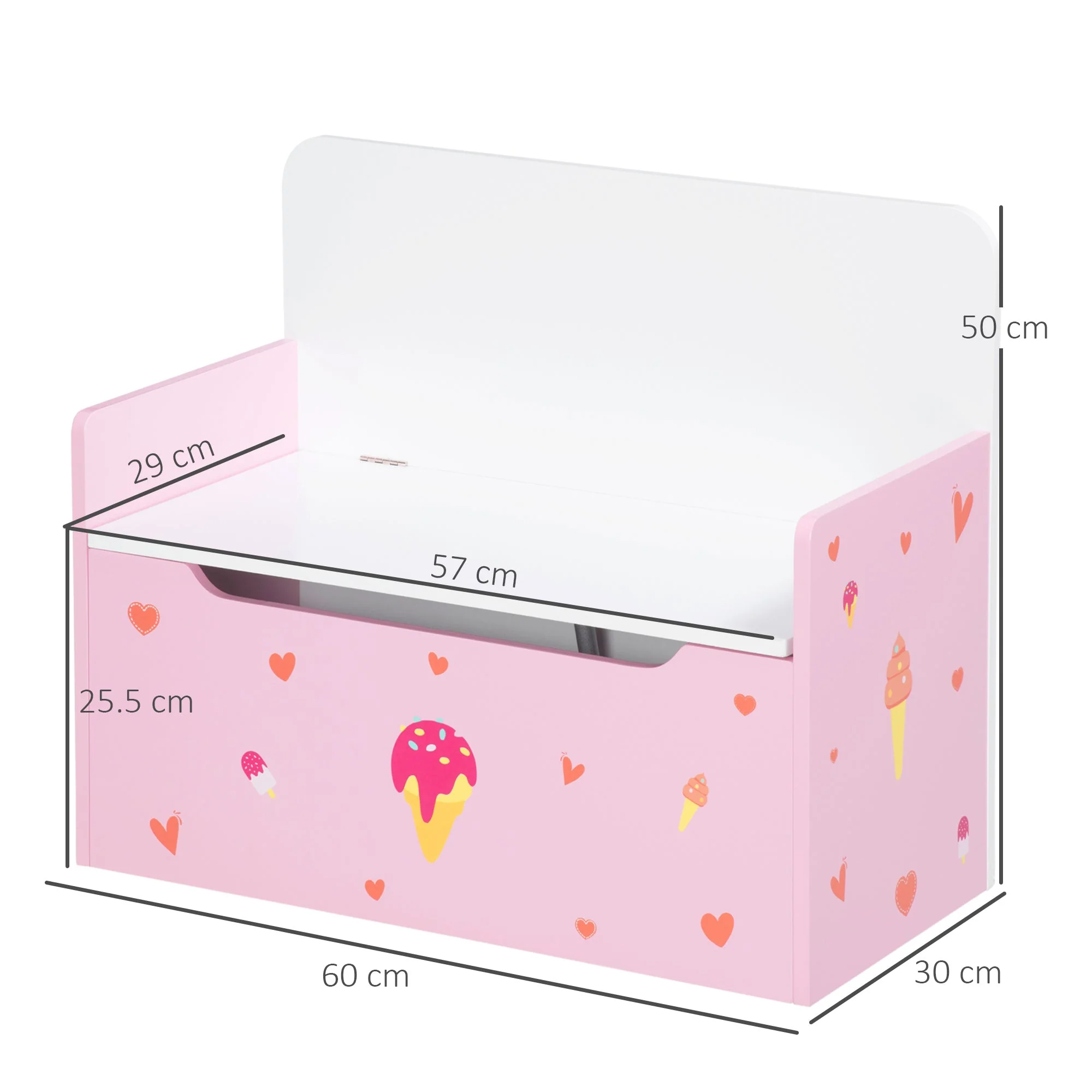 ZONEKIZ 2-in-1 Kids Storage Bench - Image 2
