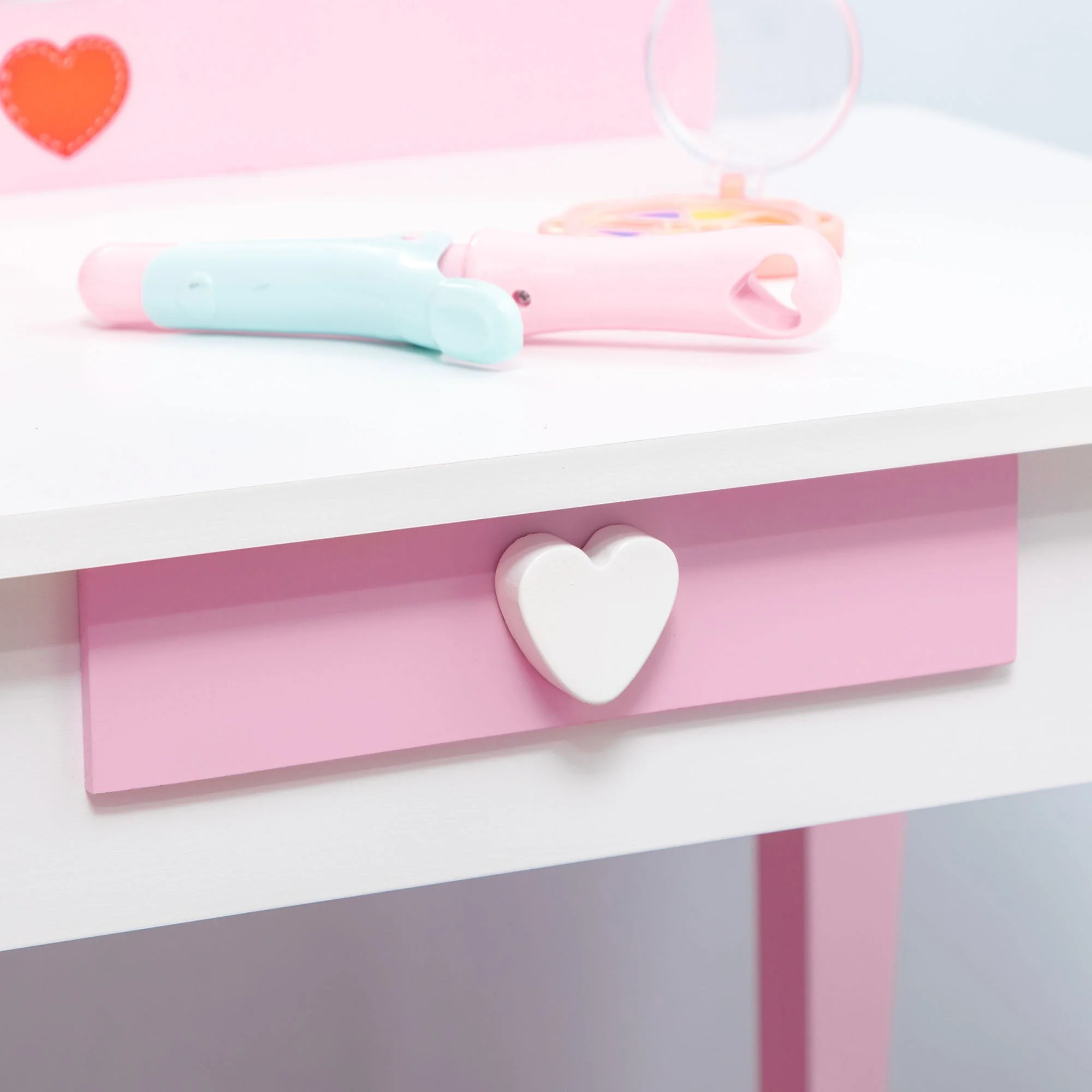 ZONEKIZ Kids Dressing table Set w/ Mirror - Image 7