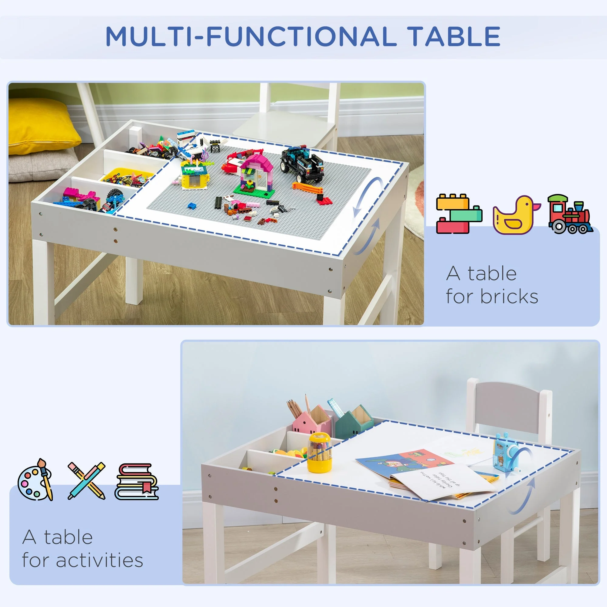 ZONEKIZ Kids Table and Chair Set - Image 3