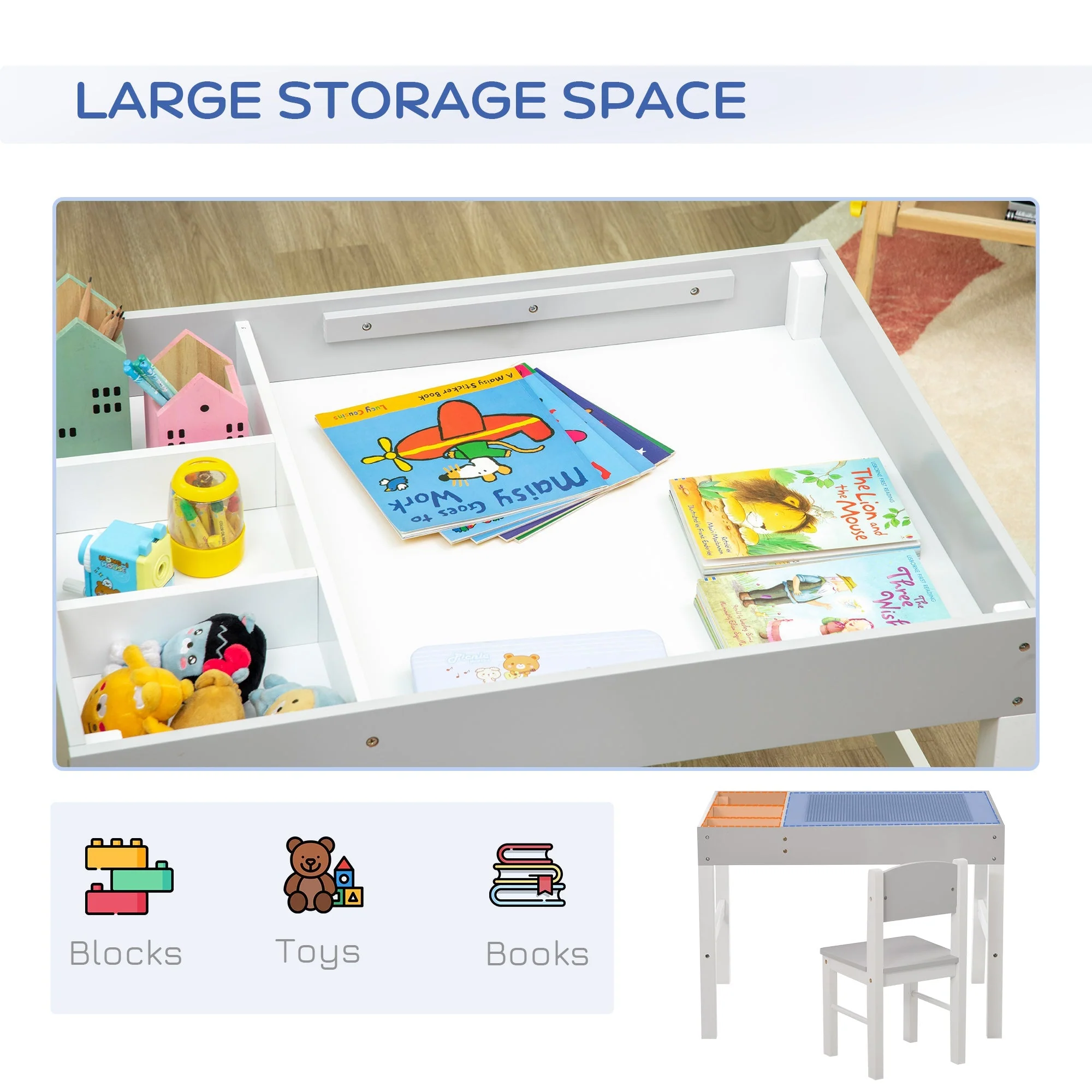 ZONEKIZ Kids Table and Chair Set - Image 4